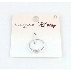 Pura Vida Disney Delicate Minnie Head Ring NWT Size 8